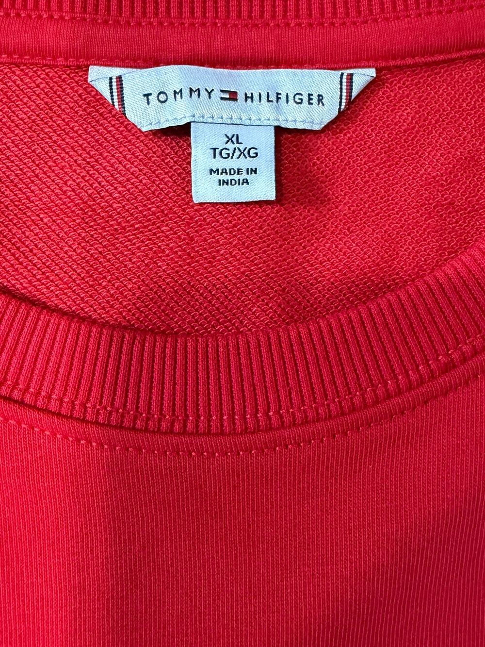 Tommy Hilfiger Bright Red Crewneck Sweatshirt - Men's